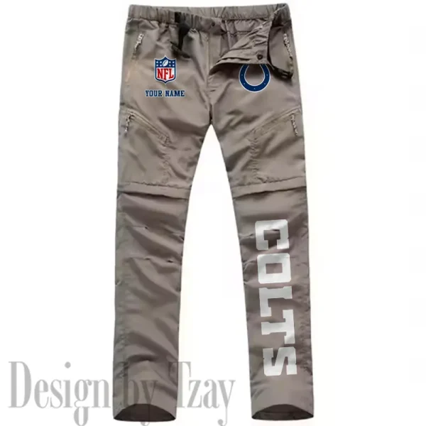 Indianapolis Colts Men's Outdoor Hiking Pants Waterproof Detachable Quick Dry Fishing Pants Lightwweight SPTDQD014 - Image 3