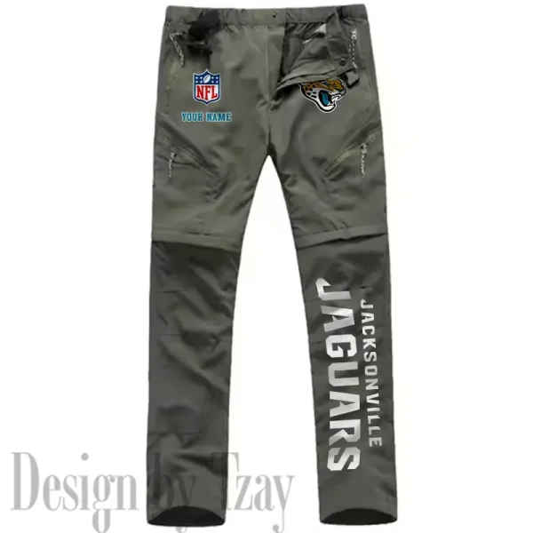 Jacksonville Jaguars Men's Outdoor Hiking Pants Waterproof Detachable Quick Dry Fishing Pants Lightwweight SPTDQD015 - Image 2