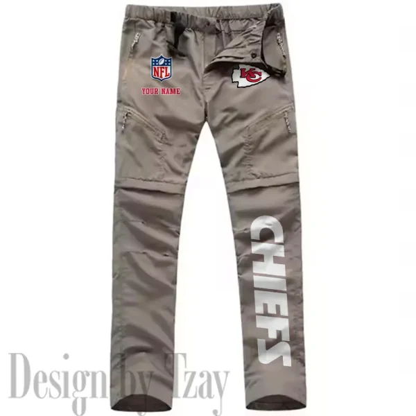 Kansas City Chiefs Men's Outdoor Hiking Pants Waterproof Detachable Quick Dry Fishing Pants Lightwweight SPTDQD016 - Image 3