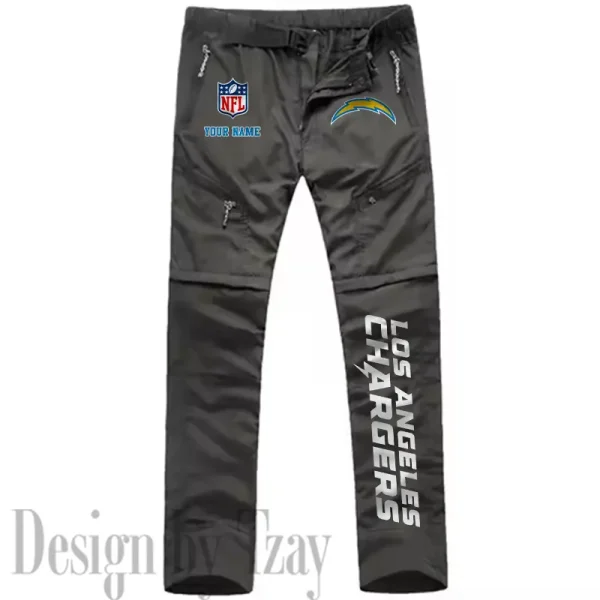 Los Angeles Chargers Men's Outdoor Hiking Pants Waterproof Detachable Quick Dry Fishing Pants Lightwweight SPTDQD018 - Image 3