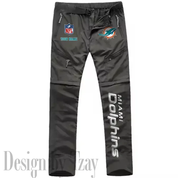 Miami Dolphins Men's Outdoor Hiking Pants Waterproof Detachable Quick Dry Fishing Pants Lightwweight SPTDQD020 - Image 3