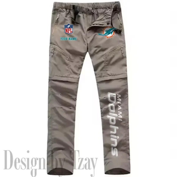 Miami Dolphins Men's Outdoor Hiking Pants Waterproof Detachable Quick Dry Fishing Pants Lightwweight SPTDQD020 - Image 2