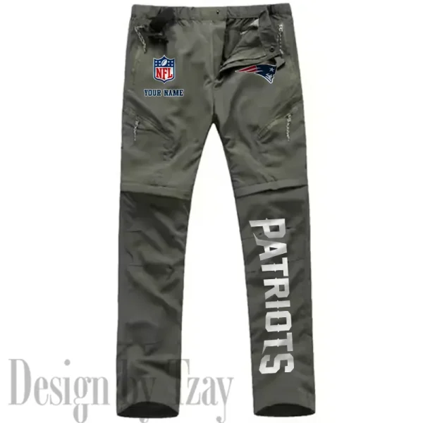 New England Patriots Men's Outdoor Hiking Pants Waterproof Detachable Quick Dry Fishing Pants Lightwweight SPTDQD022 - Image 2