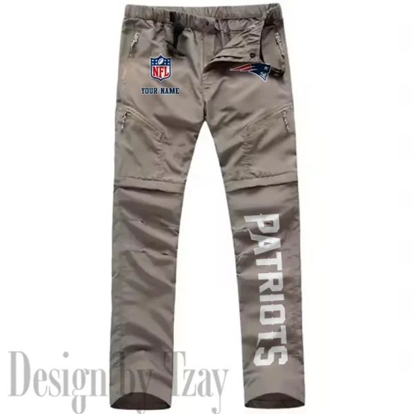 New England Patriots Men's Outdoor Hiking Pants Waterproof Detachable Quick Dry Fishing Pants Lightwweight SPTDQD022 - Image 3