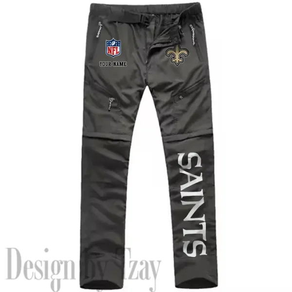 New Orleans Saints Men's Outdoor Hiking Pants Waterproof Detachable Quick Dry Fishing Pants Lightwweight SPTDQD023 - Image 3