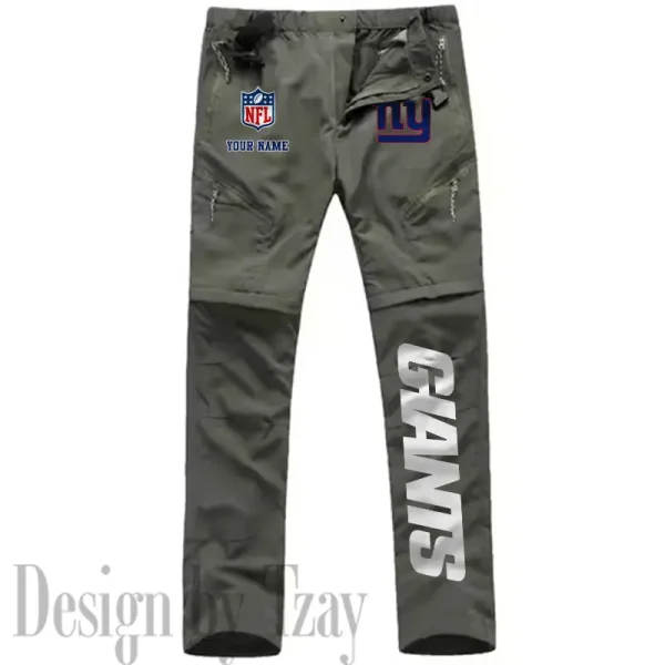 New York Giants Men's Outdoor Hiking Pants Waterproof Detachable Quick Dry Fishing Pants Lightwweight SPTDQD024