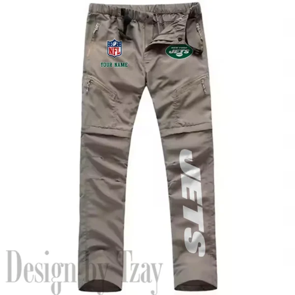 New York Jets Men's Outdoor Hiking Pants Waterproof Detachable Quick Dry Fishing Pants Lightwweight SPTDQD025 - Image 3
