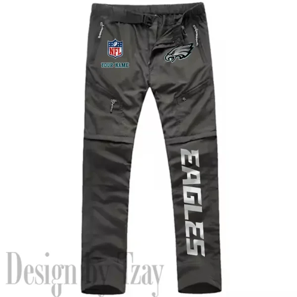 Philadelphia Eagles Men's Outdoor Hiking Pants Waterproof Detachable Quick Dry Fishing Pants Lightwweight SPTDQD026 - Image 3