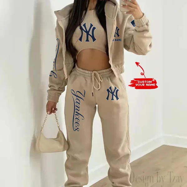 New York Yankees MLB Women's Outfit Winter Athleisure 3 Piece Set SPTWAL3PS150 - Image 4