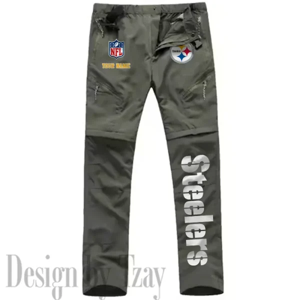 Pittsburgh Steelers Men's Outdoor Hiking Pants Waterproof Detachable Quick Dry Fishing Pants Lightwweight SPTDQD027 - Image 2