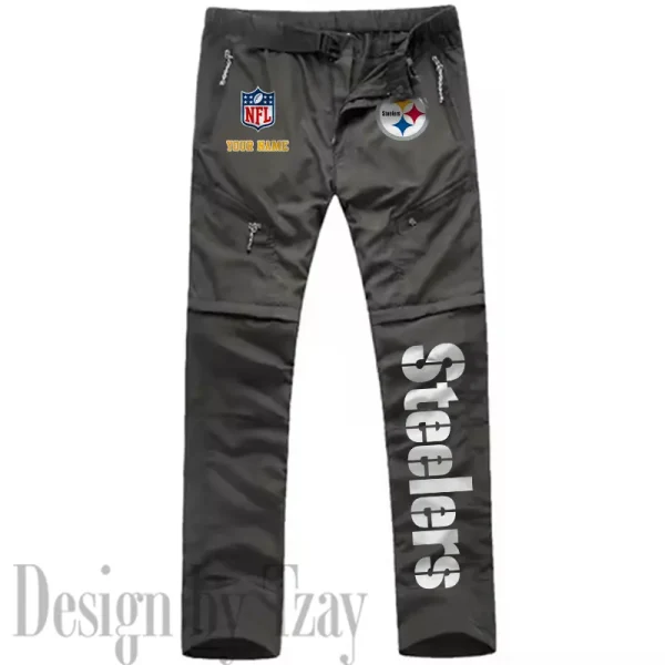 Pittsburgh Steelers Men's Outdoor Hiking Pants Waterproof Detachable Quick Dry Fishing Pants Lightwweight SPTDQD027 - Image 3