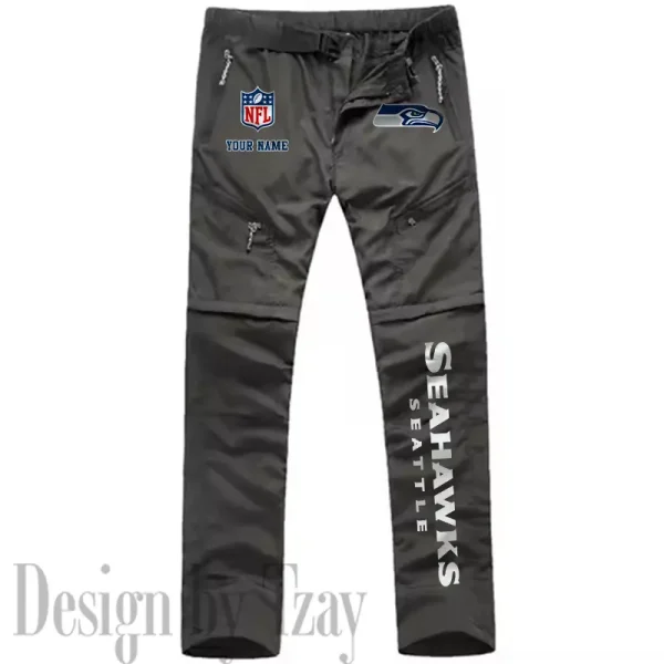 Seattle Seahawks Men's Outdoor Hiking Pants Waterproof Detachable Quick Dry Fishing Pants Lightwweight SPTDQD029 - Image 3