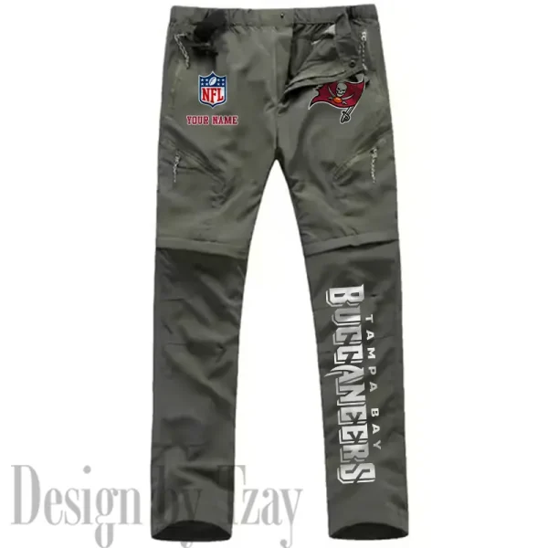 Tampa Bay Buccaneers Men's Outdoor Hiking Pants Waterproof Detachable Quick Dry Fishing Pants Lightwweight SPTDQD030