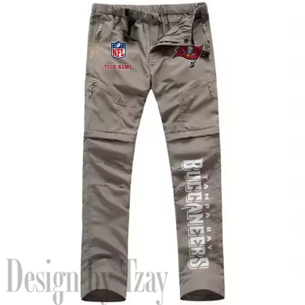 Tampa Bay Buccaneers Men's Outdoor Hiking Pants Waterproof Detachable Quick Dry Fishing Pants Lightwweight SPTDQD030 - Image 3
