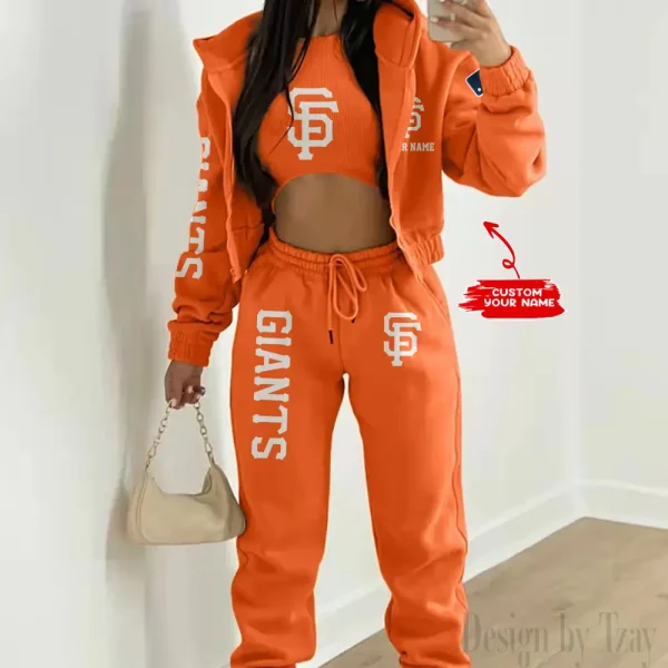San Francisco Giants MLB Women's Outfit Winter Athleisure 3 Piece Set SPTWAL3PS155