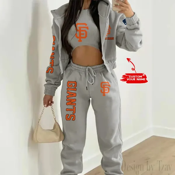 San Francisco Giants MLB Women's Outfit Winter Athleisure 3 Piece Set SPTWAL3PS155 - Image 2