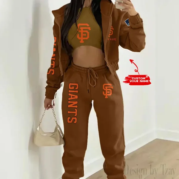 San Francisco Giants MLB Women's Outfit Winter Athleisure 3 Piece Set SPTWAL3PS155 - Image 6