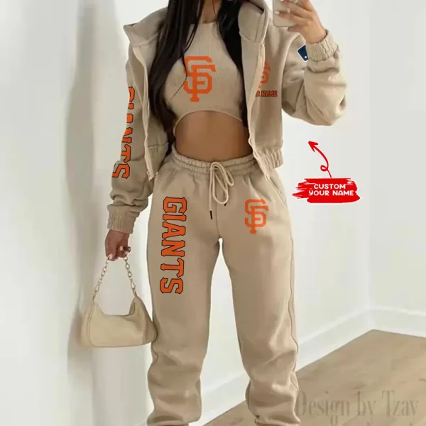 San Francisco Giants MLB Women's Outfit Winter Athleisure 3 Piece Set SPTWAL3PS155 - Image 7
