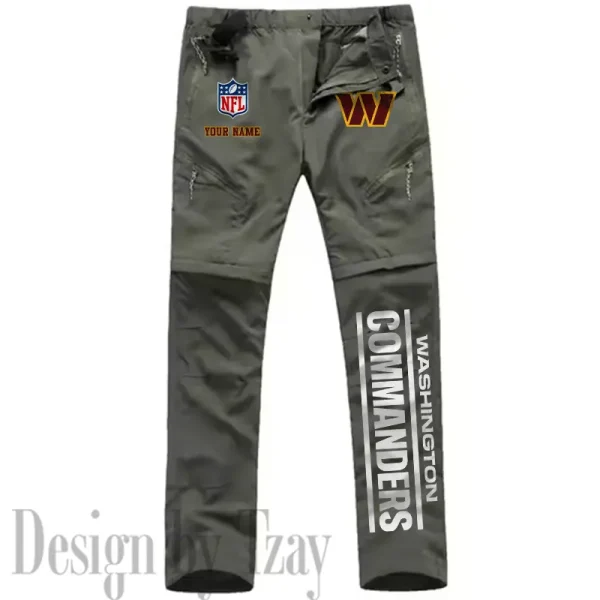 Washington Commanders Men's Outdoor Hiking Pants Waterproof Detachable Quick Dry Fishing Pants Lightwweight SPTDQD032 - Image 2