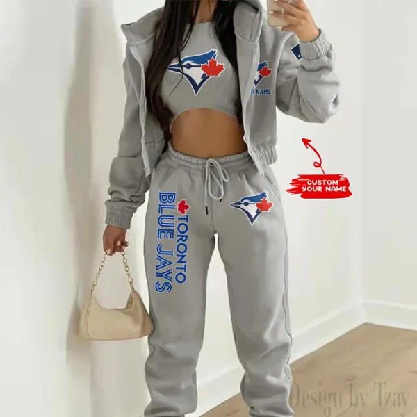 Toronto Blue Jays MLB Women's Outfit Winter Athleisure 3 Piece Set SPTWAL3PS160