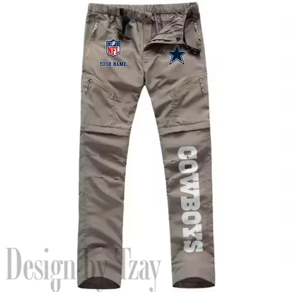 Dallas Cowboys Men's Outdoor Hiking Pants Waterproof Detachable Quick Dry Fishing Pants Lightwweight SPTDQD009