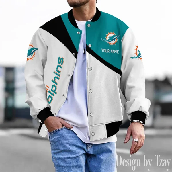 Miami Dolphins Unisex Exclusive Styles Varsity Jacket SPTBBJACKET543