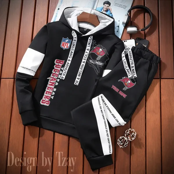 Tampa Bay Buccaneers New Fashion Casual Sportswear: Stylish Hooded Sweatshirt and Jogger Pants Set for Men SPTCSSW139