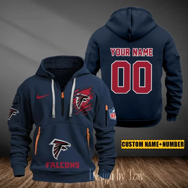Atlanta Falcons Heavy Fleece Pullover Hoodie AZHEAVYHD423 - Image 3