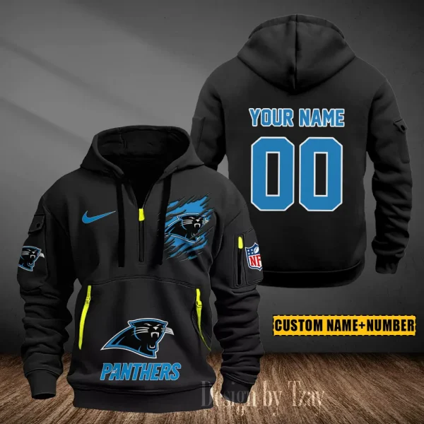 Carolina Panthers Heavy Fleece Pullover Hoodie AZHEAVYHD426 - Image 4