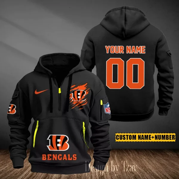 Cincinnati Bengals Heavy Fleece Pullover Hoodie AZHEAVYHD428