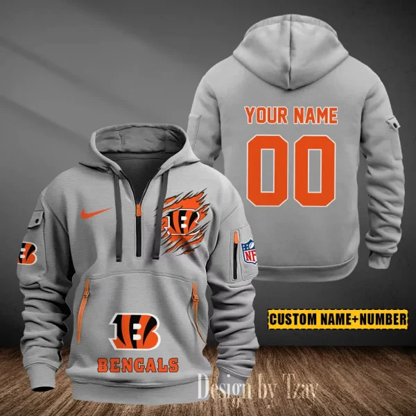 Cincinnati Bengals Heavy Fleece Pullover Hoodie AZHEAVYHD428 - Image 2