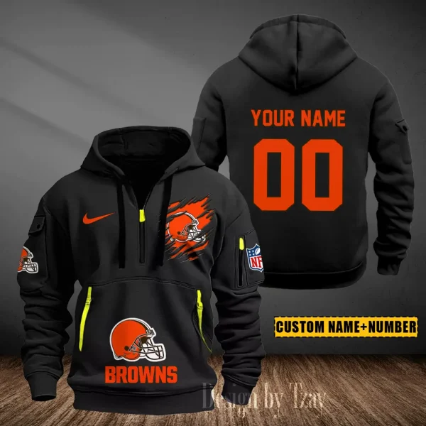 Cleveland Browns Heavy Fleece Pullover Hoodie AZHEAVYHD429