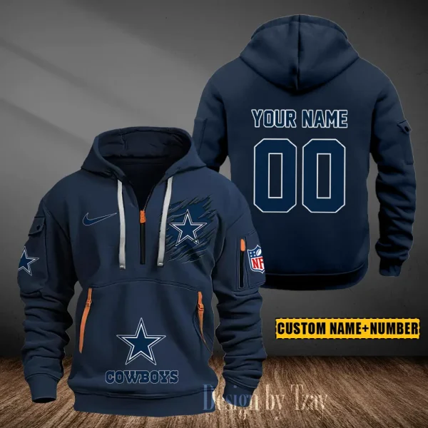 Dallas Cowboys Heavy Fleece Pullover Hoodie AZHEAVYHD430 - Image 3