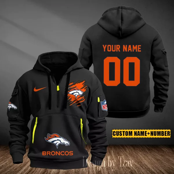Denver Broncos Heavy Fleece Pullover Hoodie AZHEAVYHD431 - Image 2