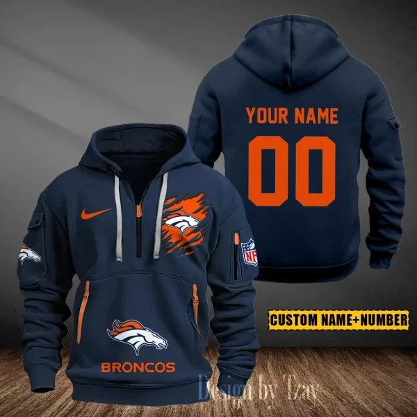 Denver Broncos Heavy Fleece Pullover Hoodie AZHEAVYHD431