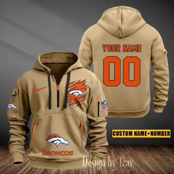 Denver Broncos Heavy Fleece Pullover Hoodie AZHEAVYHD431 - Image 3