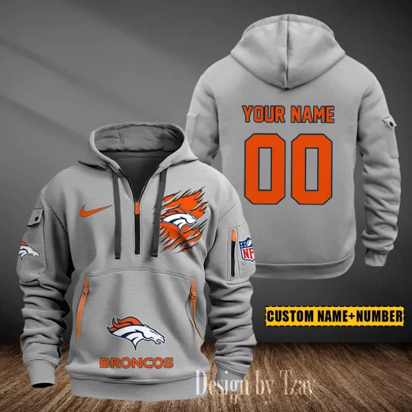 Denver Broncos Heavy Fleece Pullover Hoodie AZHEAVYHD431 - Image 4