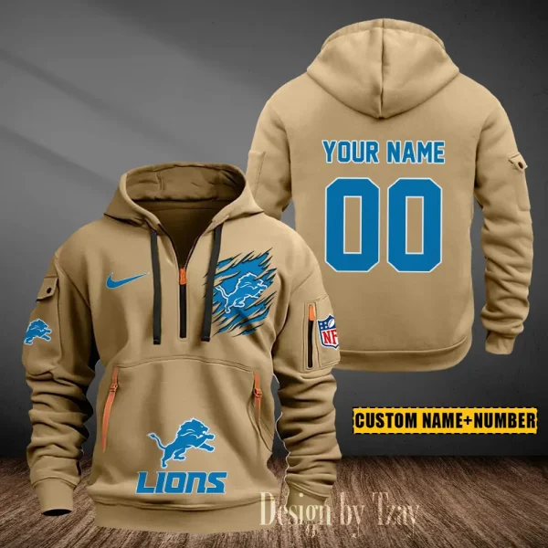 Detroit Lions Heavy Fleece Pullover Hoodie AZHEAVYHD432 - Image 3