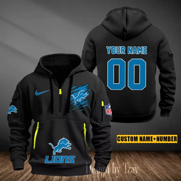 Detroit Lions Heavy Fleece Pullover Hoodie AZHEAVYHD432 - Image 4