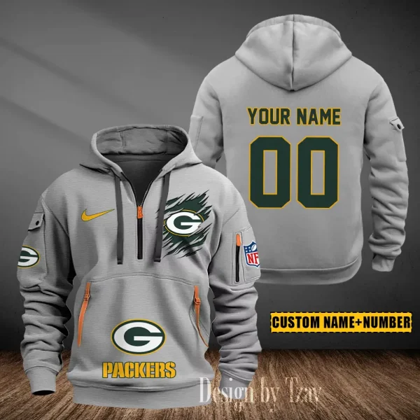 Green Bay Packers Heavy Fleece Pullover Hoodie AZHEAVYHD433