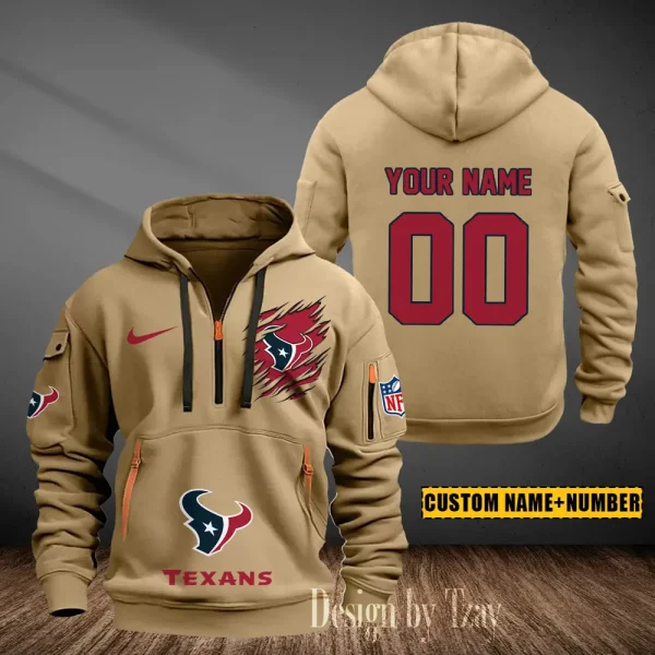 Houston Texans Heavy Fleece Pullover Hoodie AZHEAVYHD434 - Image 3