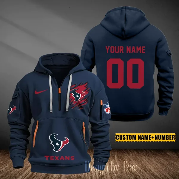 Houston Texans Heavy Fleece Pullover Hoodie AZHEAVYHD434 - Image 4