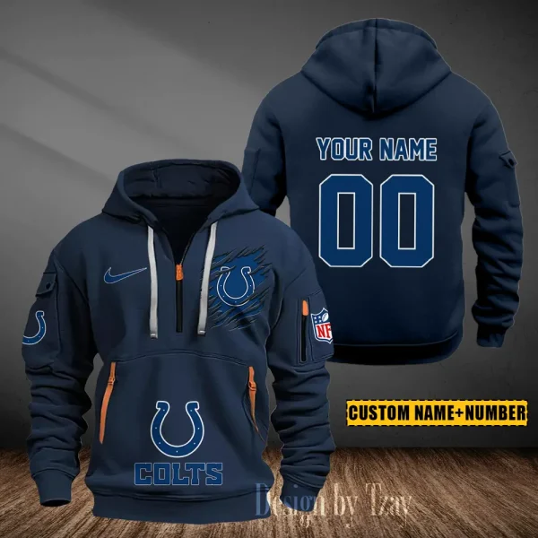 Indianapolis Colts Heavy Fleece Pullover Hoodie AZHEAVYHD435 - Image 3