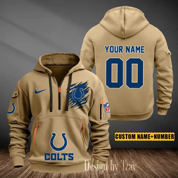 Indianapolis Colts Heavy Fleece Pullover Hoodie AZHEAVYHD435
