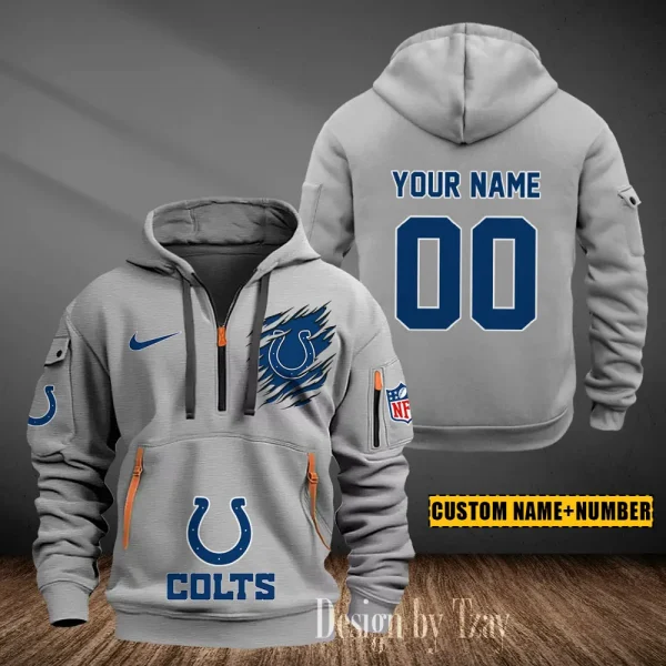 Indianapolis Colts Heavy Fleece Pullover Hoodie AZHEAVYHD435 - Image 4