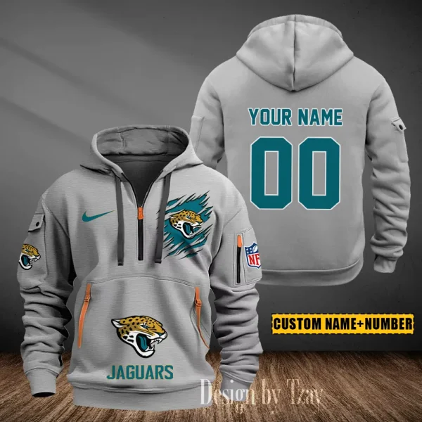 Jacksonville Jaguars Heavy Fleece Pullover Hoodie AZHEAVYHD436 - Image 2