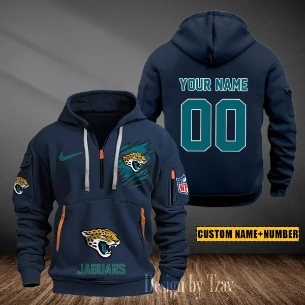 Jacksonville Jaguars Heavy Fleece Pullover Hoodie AZHEAVYHD436 - Image 4