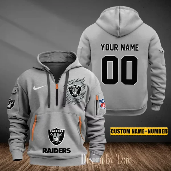 Las Vegas Raiders Heavy Fleece Pullover Hoodie AZHEAVYHD438 - Image 3