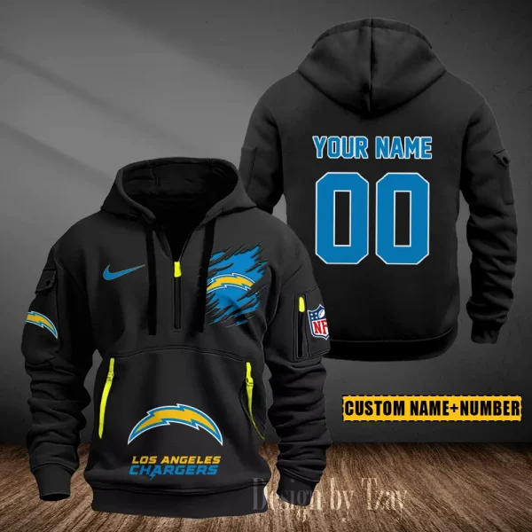 Los Angeles Chargers Heavy Fleece Pullover Hoodie AZHEAVYHD439 - Image 2