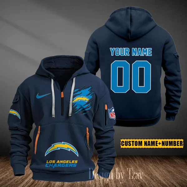 Los Angeles Chargers Heavy Fleece Pullover Hoodie AZHEAVYHD439 - Image 3